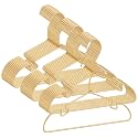 30 Pack Baby Hangers - 12.6 Inch Aluminum Non-Slip Kids Hangers for Nursery Child Clothing, Small Children, for Pants Coats Skirts (Gold)