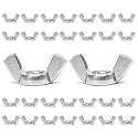 30 PCS 5/16-18 Wingnuts, Carbon Steel Wing Nuts Silvery Zinc Plated Fasteners Parts Butterfly Nut (Silvery, 5/16-18)