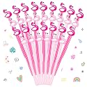 30 Pcs Black Ink Flamingo Gel Pens, 0.5mm Flamingo-themed Party Favors Flamingo Pens, Smooth Writing Cute Multicolor Pen for Kids School Supplies, Teacher Gifts & Birthday Party Goodie Bags