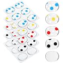 30 Pcs Drum Dampener Gel Pads,Clear with Colored Dots