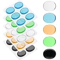 30 Pcs Drum Dampener Gel Pads,Orange, Green, Blue, Black, Clear