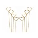 30 Pcs Gold Metal Floral Place Card Holder, 13.4 Inch Hearts Clip Flower Card Holder, Gift Card Tree Bouquet Stands for Diy Cake Vase Photos Wedding Party Birthday Table Number Holders