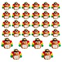 30 Pcs Mini Thanksgiving Turkey Figurines For