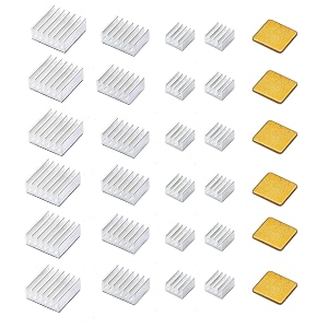 30 pcs raspberry pi 4 heatsink kit with thermal conductive adhesive tape aluminum heat sink cooler and copper heatsink for raspberry pi b b 234