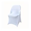 100 Pcs White Folding Chair Cover Washable Removable Universal Fitted Chair Cover Protector for Wedding Party Banquet Holidays Celebration Decoration Chair Covers