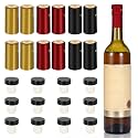 30 Pcs Wine Sealer for Wine Bottles - Bottle Sealer for Cruise, Plastic Heat Shrink Cap &amp; Polymer Stopper with Plastic Top