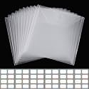 30 Pieces Clear Die & Stamp Plastic Storage Bag, Resealable Large Envelope Pocket for DIY Scrapbooking Paper Card Craft Making and Cutting Dies Stencil (6.4"x6.4")