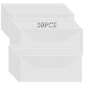 30 Pieces Clear Die & Stamp Plastic Storage Bag, Resealable Large Envelope Pocket for DIY Scrapbooking Paper Card Craft Making and Cutting Dies Stencil (3.9"x9.4")