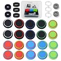 ZHI-NYLLDJS 30 Pieces Controller Thumb Grips for PS5/4,Controller Thumb Caps for Xbox,Joystick Stick Grip for Switch1/2 Pro Controller,Precision Rings&Thumb caps Set(Red&Blue&Green) A&D