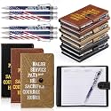 30 Sets Veterans Day Gifts Bulk Pocket Leather Notebooks Ballpoint Pens