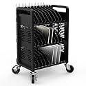 Meteteel 30 Device Open Charging Cart for Chromebook iPad Tablet Laptop