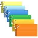 300 Count Colored Index Cards with Ring, 6 Colors Flash Cards with Rings