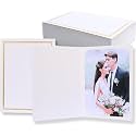 300 Pcs Photo Folders for 4x6 or 5x7 Pictures,Paper Frames,White,Gold Trim