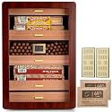 300-Count Walnut Cigar Humidor Cabinet with Digital Hygrometer