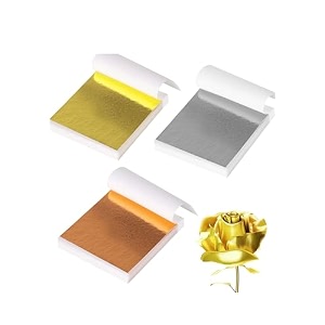 300 gold silver copper leaf 8x8cm gold foil sheets for crafts resin scrapbooking gilding framing nail art craft supplies gold silvercopper leaf sheets 300pcs
