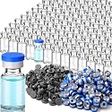 300 Pack 3ml Glass Vial Clear Empty Vials for Injection, Blue