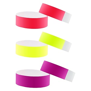 300 pcs concert accessories paper wrist band for events paper wrist band neon band paper wristbands arm bands party wristbands party waterproof hand bands fluorescence red green purple
