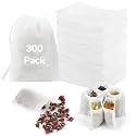 300 Pcs Disposable Empty Tea Bags for Loose Leaf Tea