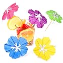 300 Pcs Drink Umbrellas Cocktail Picks Parasol Floral Cocktail Umbrellas