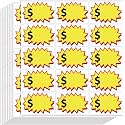 300 Pcs Garage Sale Stickers, (2"x3") Removable Adhesive Yard Sale Price tag Stickers with Space to Write Pricing, Rummage Sale Price Labels for Retail, Flea Market, Annual Community Sales