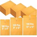 300 Pcs Manilla Envelopes Bulk Brown, 6 x 9 Inch, 9 x 12 Inch, 10 x 13''