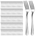 300 Pcs Stainless Steel Dinner Forks Bulk for Restaurant 6.9 Inch Metal Forks Silverware Dessert Forks for Commercial Hotel Party Event Supplies