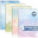 300 Sheet Watercolor A5 Refill Paper Planner Inserts for 6-Hole Binder A5 Loose Leaf Lined Refill Paper 100 GSM Notebook Filler Paper 6 Hole Loose Leaf Paper for Budget Planner Journal 5.6" x 8.2"