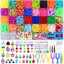 3000+ Rubber Band Bracelet Kit, 30 Colours Loom Bracelet Kit - Rubberband Bracelet making kit Includes Clips, Charms, Beads - Rubber Bands for Bracelets, Ideal Gift for Birthday, Halloween, Xmas