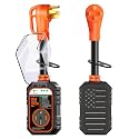 30000J 50Amp RV Surge Protector 50 Amp Flag Design - Upgraded Power Surges Voltage Protection Circuit Analyzer IP68 Waterproof Cover for 50A RVS Camper Trailer Must Haves (50Amp, Orange)
