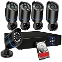 3000TVL Home Security System Surveillance DVR Camera Kits, 4pcs Wired 5MP PoE IP Night Vision Cameras Set with AI Motion Person Vehicle Detection, 4K NVR with 512GB Hard Drive for 24-7 Recording