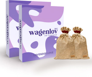 3003bc wagenlov lavender love organic hanging jute bag car air perfumes - pack of 2 car freshener blocks wagenlov lavender love organic hanging jute bag air perfume car freshener 60 g