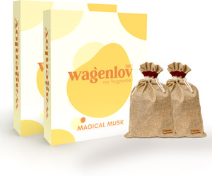 3003bc wagenlov organic magical musk hanging jute bags car air perfume - pack of 2 car freshener blocks wagenlov organic magical musk hanging jute bags air perfume - pack of 2 60 g