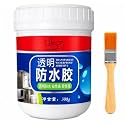 300G Waterproof Crack Seal Glue with Brush – Transparent Roof Leakage Sealant | Waterproofing Agent for Pipe, Wall, Tiles, Concrete & Balcony Crack Repair
