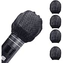 300pcs (150 pairs) Mic Covers Disposable Non-Woven, Individually Wrapped Mic Cover For Sanitary Mic Covers Disposable For Mic Microphone Windscreen &amp; Pop Filters Black