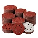 300PCS 5 Inch Sanding Discs, P40-P400 Assorted, 8 Hole Hook & Loop
