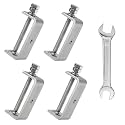 304 Heavy Duty Stainless Steel C Clamps 2 1/2 Inch Tiger Clamp Woodworking Clamp,Features Stable Wide Jaws and Protective Pads (4 Pcs)