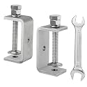 304 Stainless Steel C Clamp,2 1/2 Inch Tiger Clamp Woodworking Clamp Heavy Duty C Clamps for Woodworking, Welding and Construction,Features Stable Wide Jaws and Protective Pads(2 Pcs)