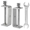 304 Stainless Steel C-Clamp, 75MM Heavy Duty C-Clamp Woodworking Clamp for woodworking, welding and construction. Features stable wide jaws and protective pads (75mm-2 Pcs)