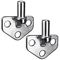 Insaga 304 Stainless Steel Gate Hinges Heavy Duty, Non-Welded Gate Hardware, 2pcs Wall Mount Gate Hinge, Chain Link Gate Hinge with 5/8'' Hinge Pin, Horizontal Design