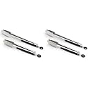 304 Stainless Steel Kitchen Cooking Tongs, 9" and 12" Set of 2 Sturdy Grilling Barbeque Brushed Locking Food Tongs with Ergonomic Grip, Black (Pack of 2)