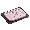 Stainless Steel Rolled Ice Cream Maker Kit – Manual Ice Cream Roller with 2 Scrapers, DIY Frozen Yogurt Gelato Sorbet Tray, No Electricity Needed, Fun Family Activity (Pink)