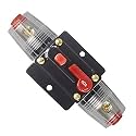 30A 40A 50A 60A 80A 100A 150A Amp Audio Circuit Breaker Auto Car Stereo Inline Fuse Holders Inverter, Manual Reset 12V-24V DC for Automotive Marine Boat Audio System Protection (60A)