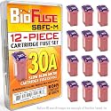 30A SBFC-M Slow Blow Micro Cartridge 12-Piece Fuse Assortment (MCASE, FMM Type Fuses)