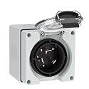 30Amp Generator Power Inlet Box, NEMA L6-30P Box 250 Volt Male Plug Outdoor dustproof and Weatherproof for Generators, Welding Machines,etc.ETL Listed.