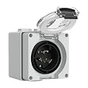 30AmpGenerator Power Inlet Box, 125/250 Volt Nema L5-30P 3750W Generator Plug Outdoor dustproof and Weatherproof for Generators, Welding Machines,etc.ETL Listed.