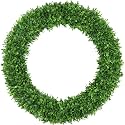 30Inch Green Boxwood Wreaths for Front Door Realistic All Season Eucalyptus
