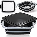 30L Collapsible BBQ Prep Tub with Locking Lid &amp; Cutting Board Meal Prep Tub