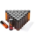 30ml Amber Small Glass Vials 30pcs with Screw Caps(30pcs)