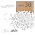 30Pack Ceiling Hooks Bulk for Hanging Plants 2.5in White