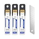 30Pcs 18mm Utility Knife Replacement Snap off Blades 60 Degree，Blades for Utility Knife and 18mm Box Cutter - Razor Sharp SK4 Steel